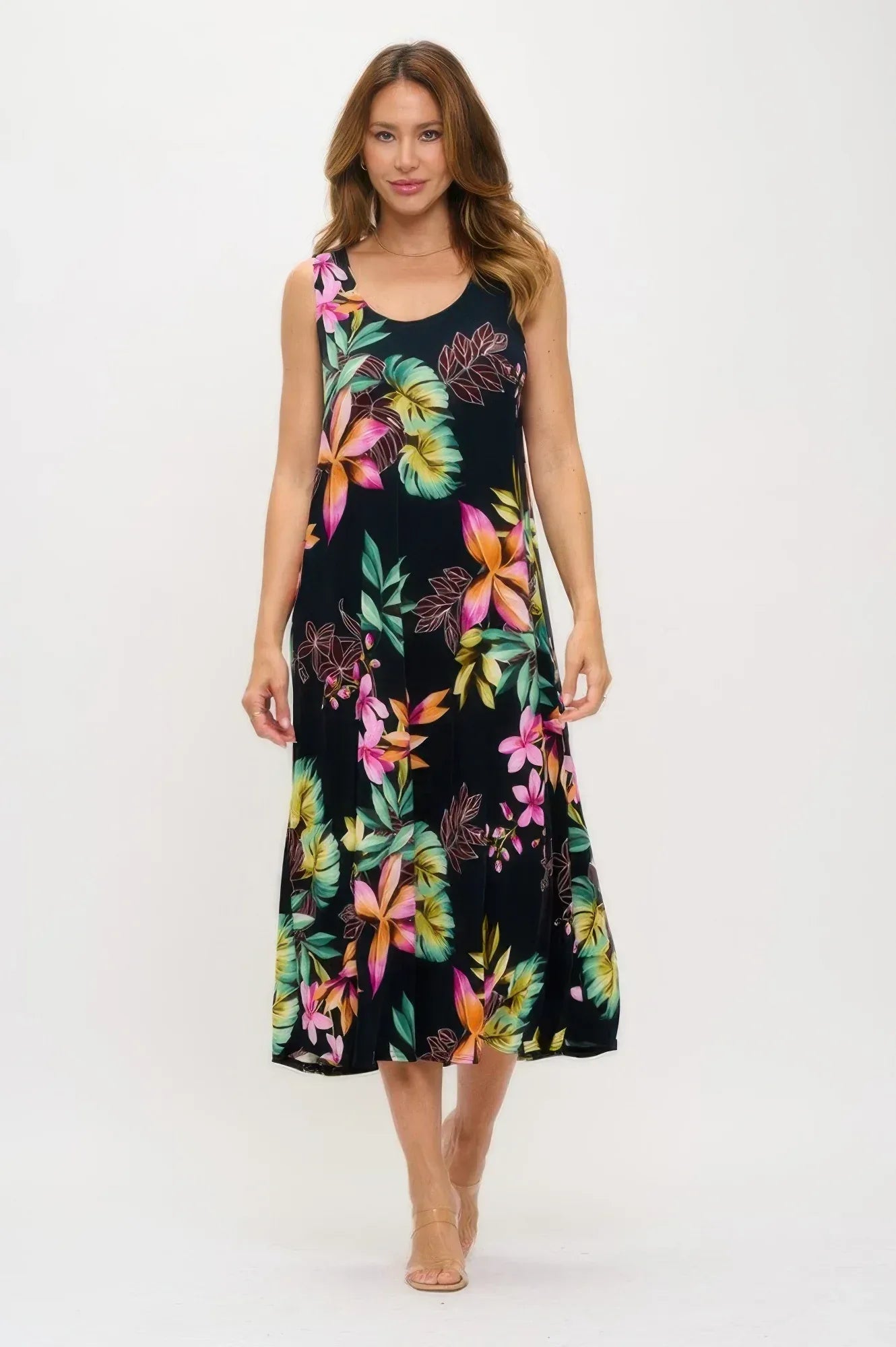 Plus Size Print Bns Tank Long Dress | Mixtshop LLC