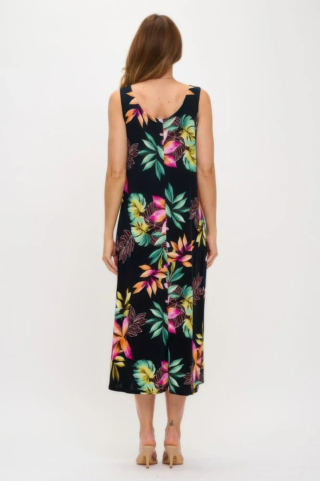 Plus Size Print Bns Tank Long Dress | Mixtshop LLC