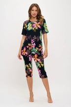 Plus Size Print Bns Capri Pants Set | Mixtshop LLC