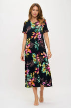 Print Bns Long Dress | Mixtshop LLC