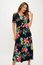 Print Bns Long Dress | Mixtshop LLC