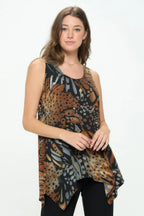 Plus Size Hit Shark Bite Hem Tank | Mixtshop LLC
