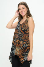 Plus Size Hit Shark Bite Hem Tank | Mixtshop LLC