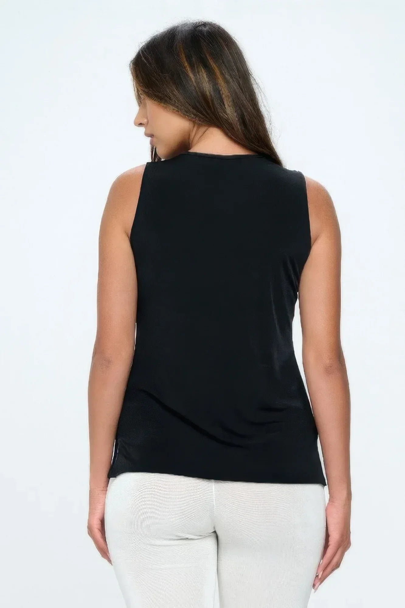 Plus Size Bns V-neck Bias Tank | Mixtshop LLC
