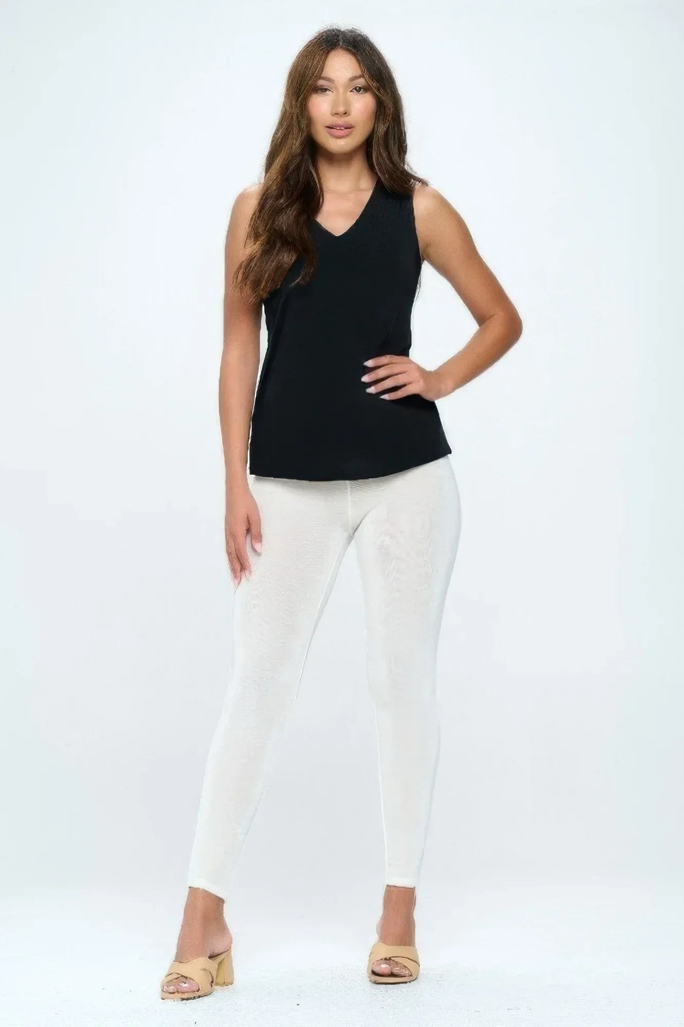 Plus Size Bns V-neck Bias Tank | Mixtshop LLC