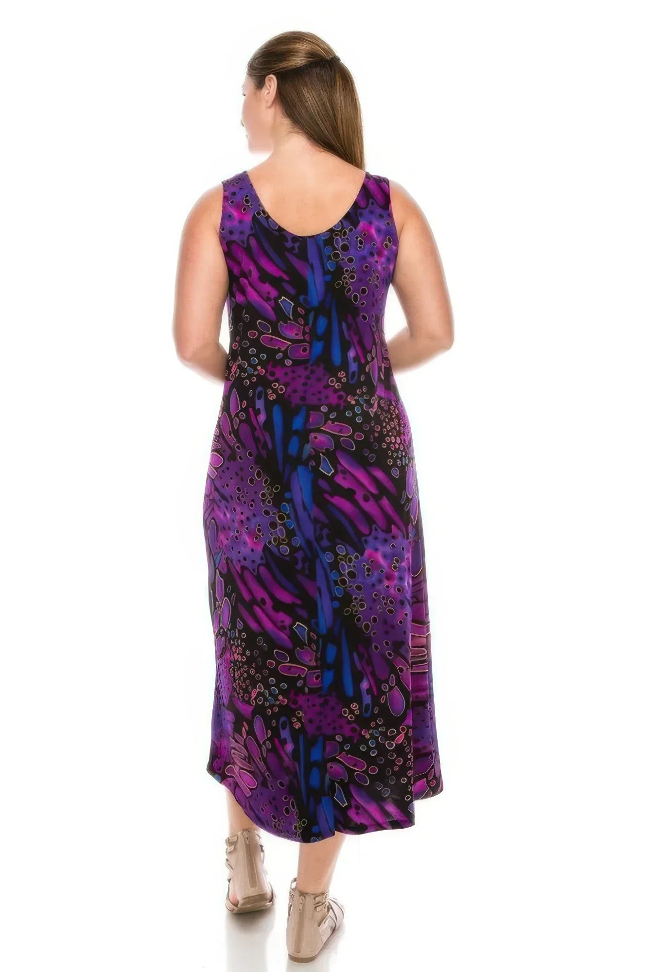 Stretchy Abstract Print Maxi Dress | Mixtshop LLC
