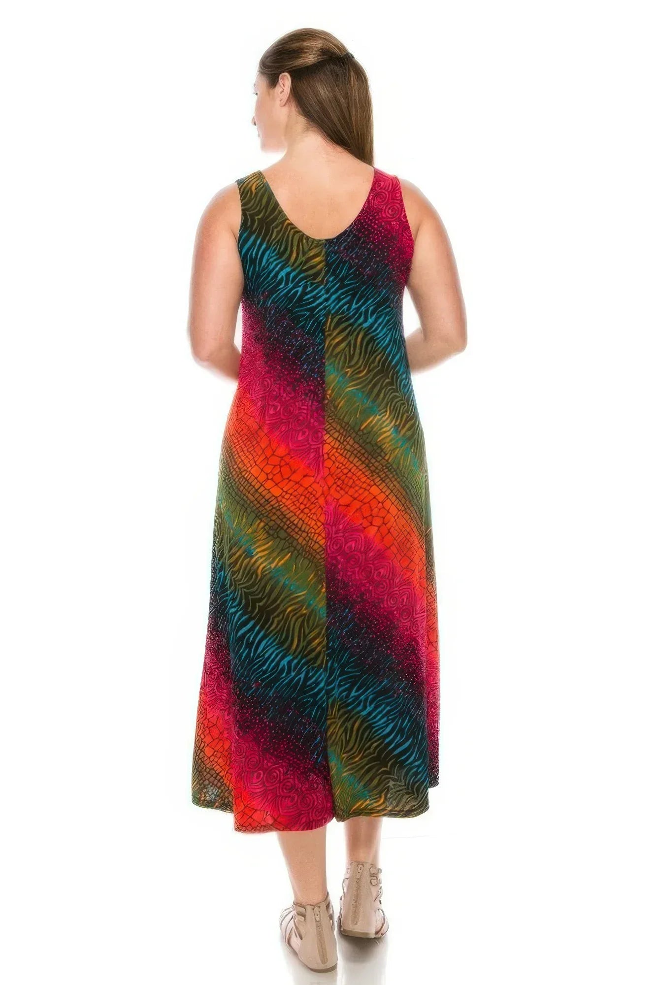 Abstract Print Stretchy Maxi Dress | Mixtshop LLC