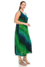 Abstract Print Stretchy Maxi Dress | Mixtshop LLC