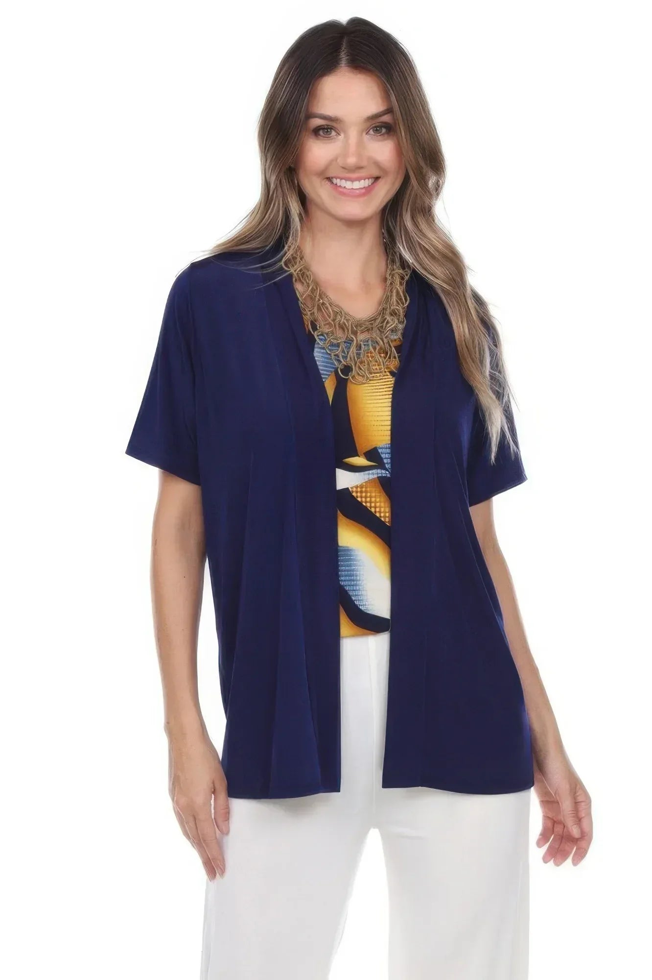 Short Sleeve Stretch Cardigan Jacket | Mixtshop LLC