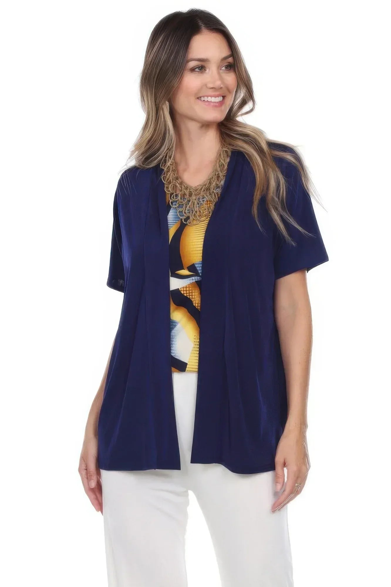 Short Sleeve Stretch Cardigan Jacket | Mixtshop LLC