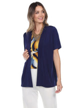 Short Sleeve Stretch Cardigan Jacket | Mixtshop LLC