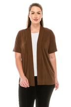 Short Sleeve Stretch Cardigan Jacket | Mixtshop LLC
