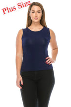 Plus Size Sleeveless Solid Tank Top | Mixtshop LLC