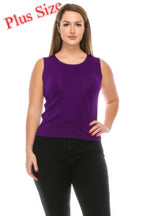 Plus Size Sleeveless Solid Tank Top | Mixtshop LLC