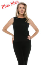 Plus Size Sleeveless Solid Tank Top | Mixtshop LLC