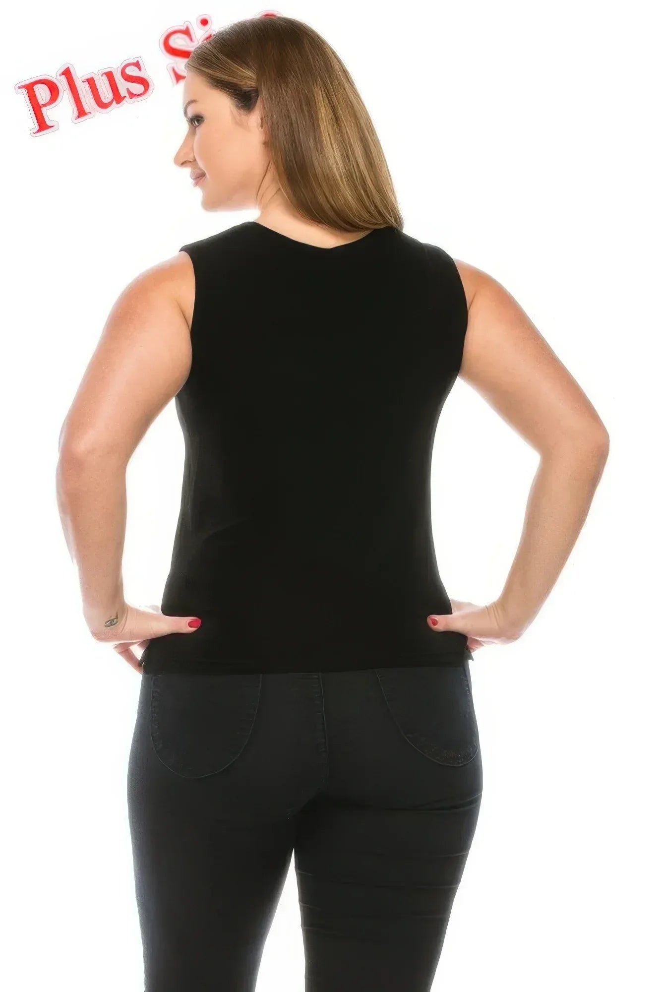 Plus Size Sleeveless Round Neck Tank | Mixtshop LLC