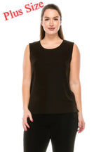 Plus Size Sleeveless Round Neck Tank | Mixtshop LLC