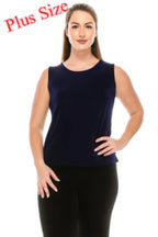 Plus Size Sleeveless Round Neck Tank | Mixtshop LLC