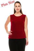 Plus Size Sleeveless Round Neck Tank | Mixtshop LLC