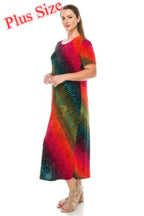 Short Sleeve Printed Maxi Dress | Mixtshop LLC