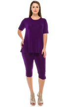 Plus Size Print Capri Pant Set | Mixtshop LLC
