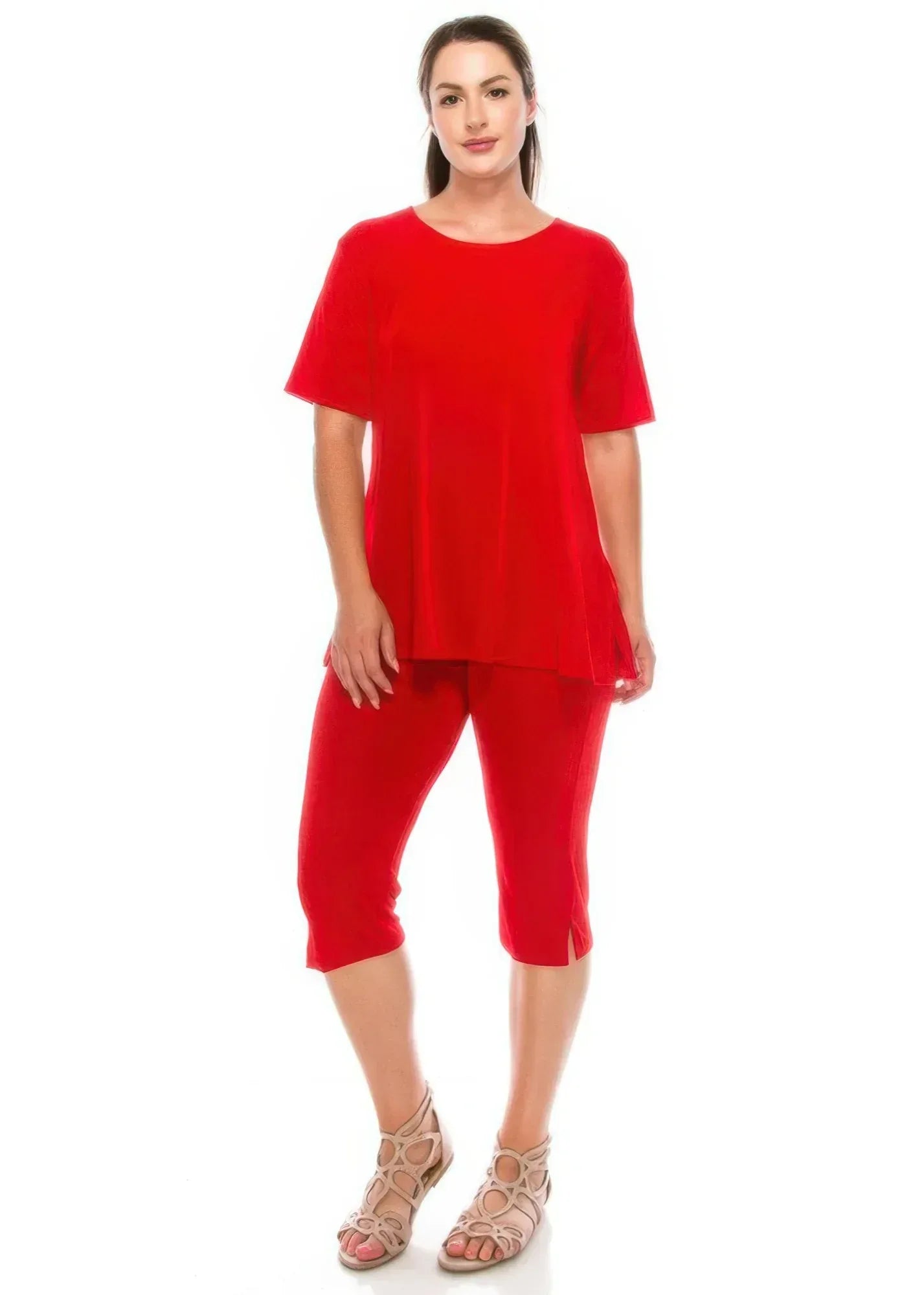 Plus Size Print Capri Pant Set | Mixtshop LLC