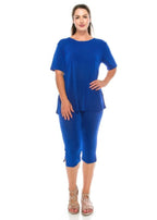 Plus Size Print Capri Pant Set | Mixtshop LLC