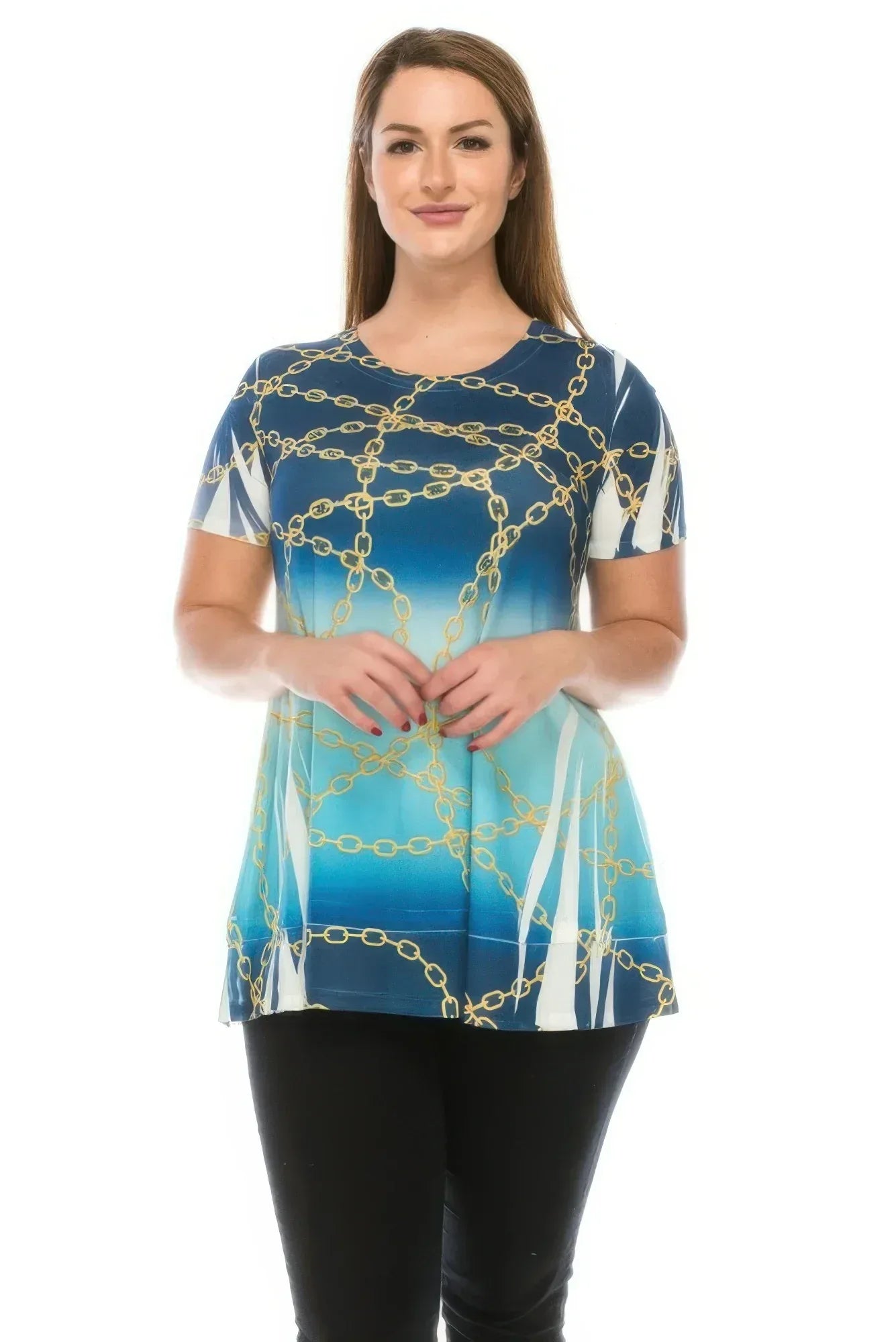 Short Sleeve Sublimated Print Top | Mixtshop LLC
