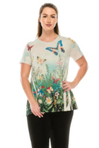 Short Sleeve Sublimated Print Top | Mixtshop LLC