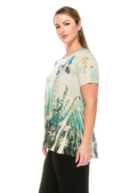 Short Sleeve Sublimated Print Top | Mixtshop LLC