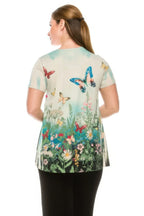Short Sleeve Sublimated Print Top | Mixtshop LLC