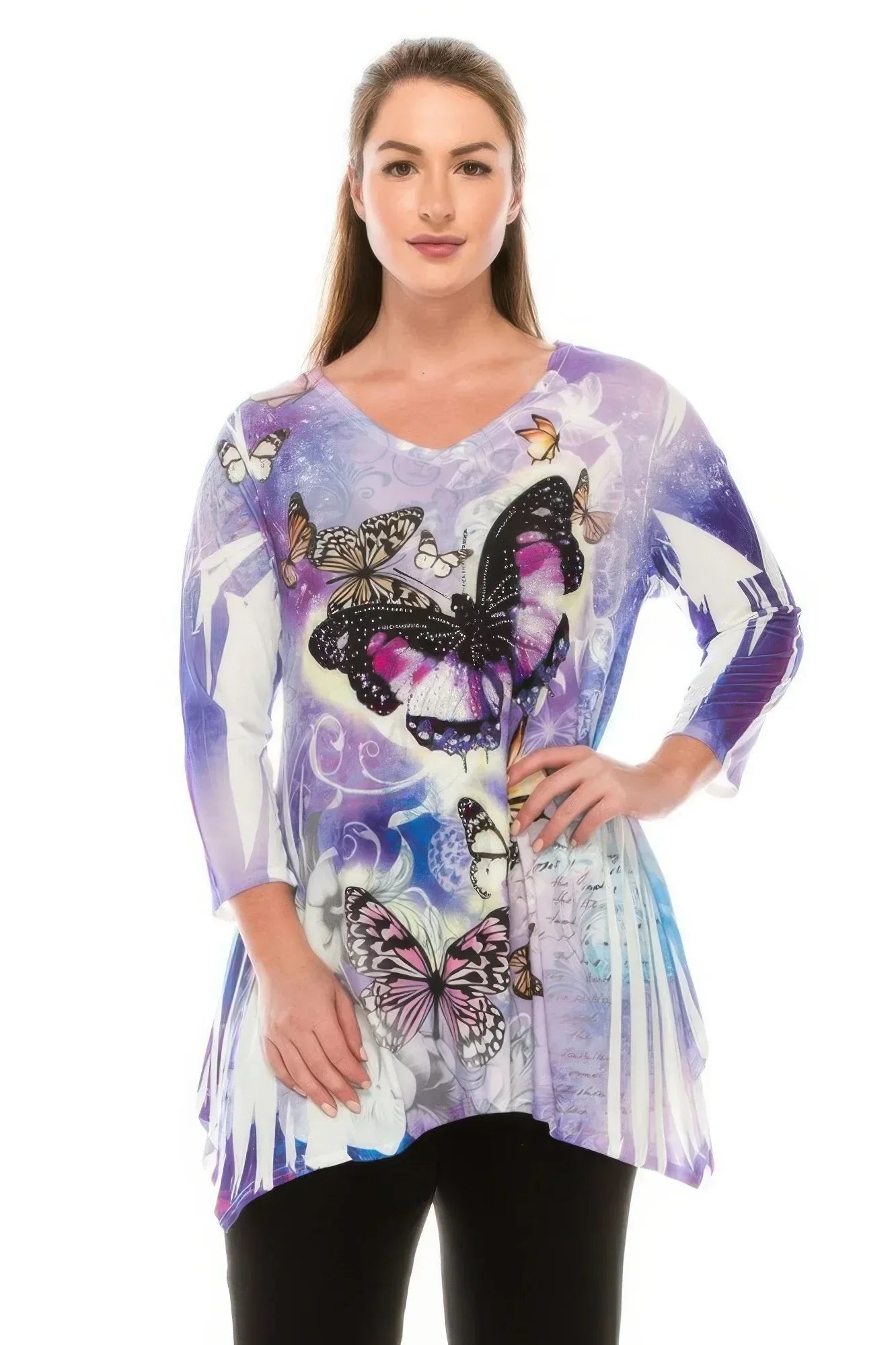 Quarter Sleeve Rhinestone Top Secondary image
