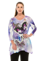 Quarter Sleeve Rhinestone Top | Mixtshop LLC