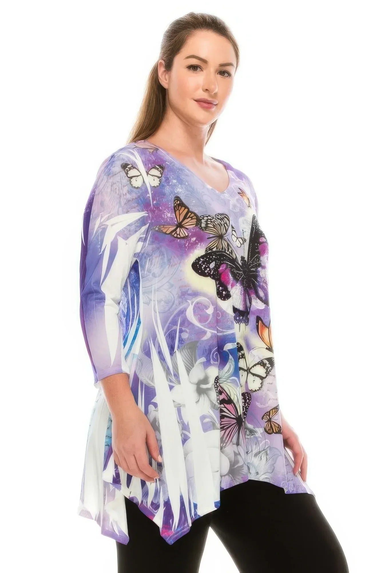Quarter Sleeve Rhinestone Top | Mixtshop LLC