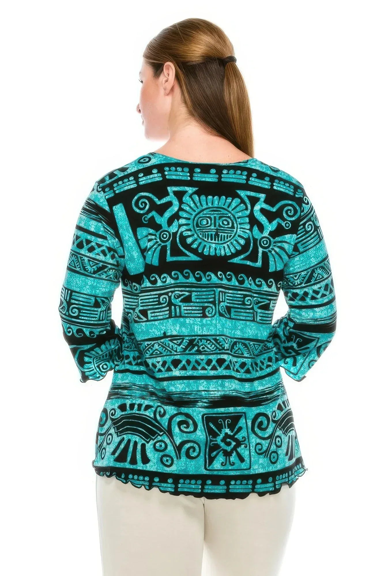 Merrow Quarter Sleeve Print Top | Mixtshop LLC