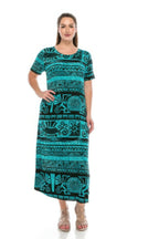Short Sleeve Print Maxi Dress | Mixtshop LLC