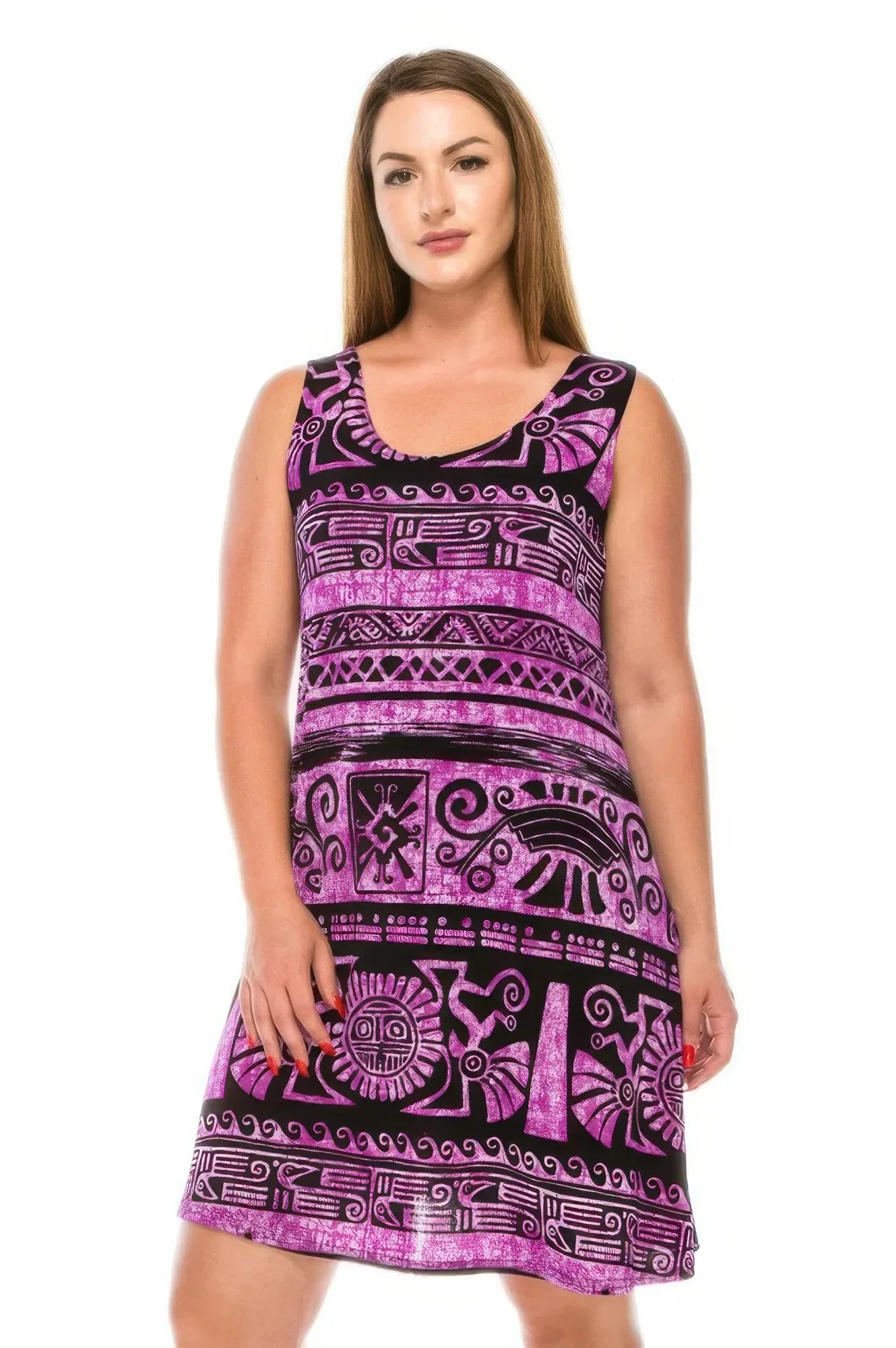 Stretchy Abstract Print Short Dress | Mixtshop LLC