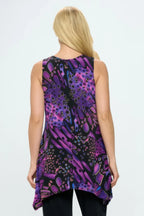 Abstract Print Side Drop Tank Tunic | Mixtshop LLC