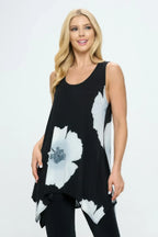 Floral Print Side Drop Tank Tunic | Mixtshop LLC