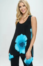 Floral Print Side Drop Tank Tunic | Mixtshop LLC