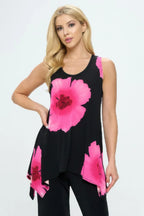 Floral Print Side Drop Tank Tunic | Mixtshop LLC