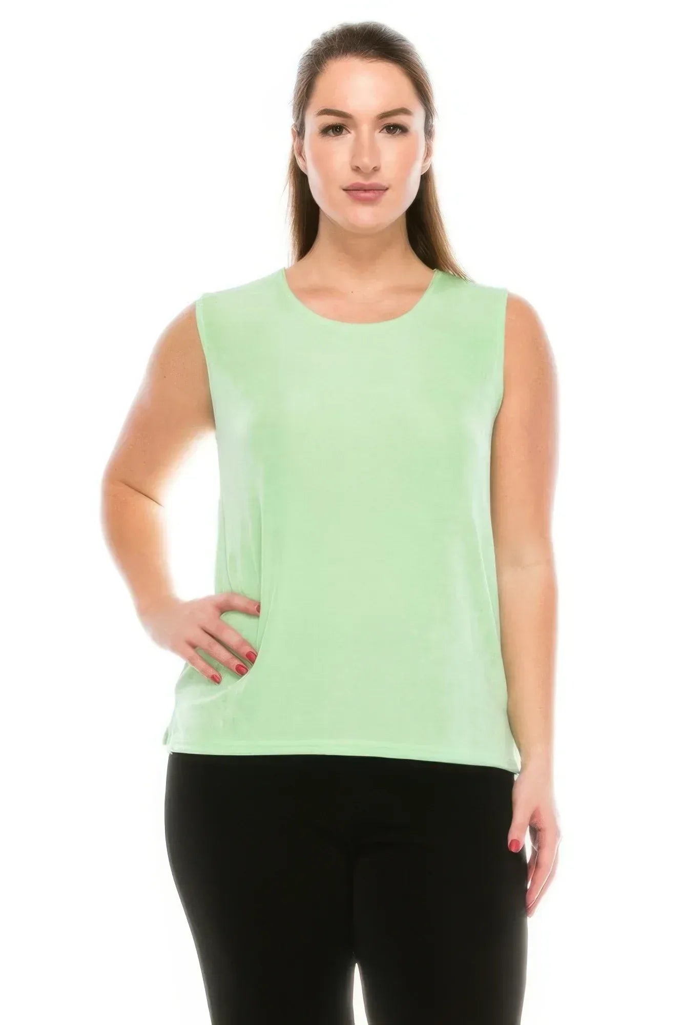 Solid Sleeveless Acetate Tank Top | Mixtshop LLC