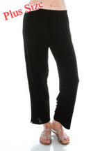 Plus Size Stretchy Solid Ankle Plus Pants | Mixtshop LLC