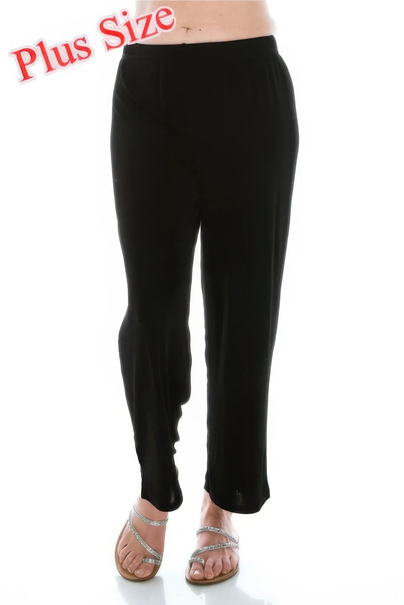 Plus Size Stretchy Solid Ankle Plus Pants | Mixtshop LLC