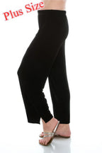 Plus Size Stretchy Solid Ankle Plus Pants | Mixtshop LLC