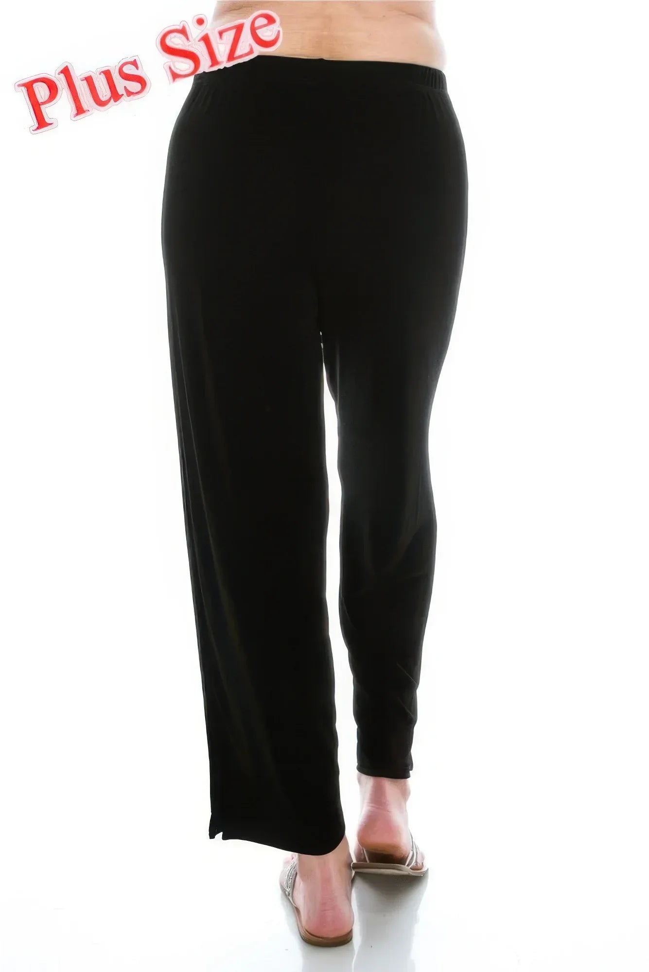 Plus Size Stretchy Solid Ankle Plus Pants | Mixtshop LLC