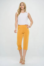 Stretchy Solid Capri Pants | Mixtshop LLC