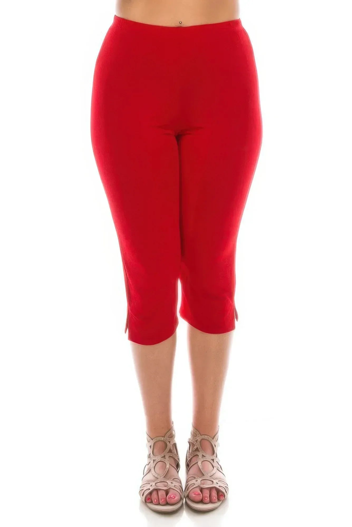 Stretchy Solid Capri Pants | Mixtshop LLC