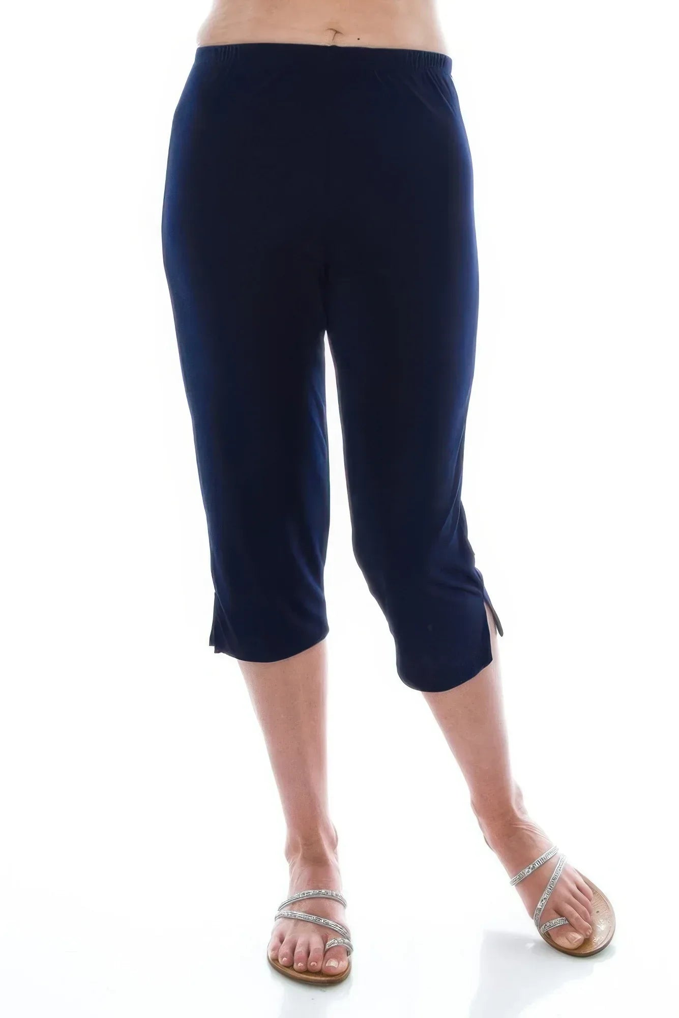 Stretchy Solid Capri Pants | Mixtshop LLC