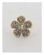 Flower rhinestone adjustable ring | Mixtshop LLC